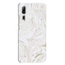 Мраморный чехол на ZTE Axon 10 Pro (VPrint) (Белый мрамор)