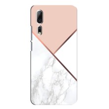 Мраморный чехол на ZTE Axon 10 Pro (VPrint) (Тройной мрамор)
