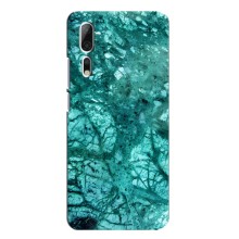 Мраморный чехол на ZTE Axon 10 Pro (VPrint) (Зеленый мрамор)
