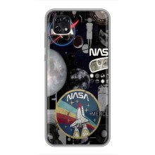 Силиконовый бампер с принтом "Наса" на ZTE Blade 20 Smart (Art nasa)