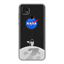 Силіконовый бампер з принтом "Наса" на ZTE Blade 20 Smart (Космонавт NASA)