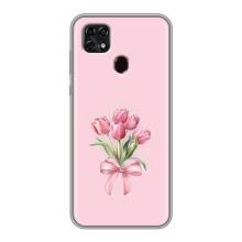 Чохол з розовим принтом для ZTE Blade 20 Smart (Букет квітів)