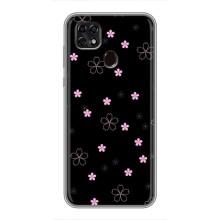Чохол з розовим принтом для ZTE Blade 20 Smart (Рожеві квіти на чорному)