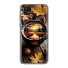 Чехол с уникальным дизайном «Осень с кофе» для ZTE Blade 20 Smart – Тёмный кофе