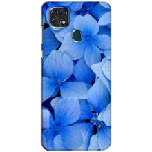 Силіконовий бампер з принтом (квіточки) на ЗТЕ Блейд 20 Смарт (Сині квіти)
