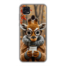 Друкований чохол 'Звірята з кавою' для ZTE Blade 20 Smart – Жираф з кавою
