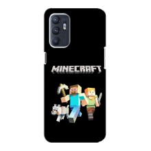 Чехол Майнкрафт на ZTE Blade A31 Plus (AlphaPrint) Minecraft (герои Minecraft)