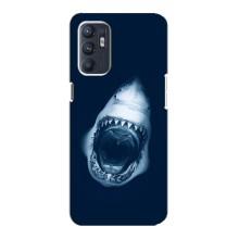 Силиконовый бампер с картинкой животных для ZTE Blade A31 Plus (Пасть Акулы)