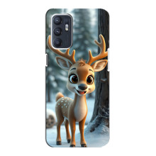 Яркий чехол для ZTE Blade A31 Plus с Зимними Оленятами – Оленёнок в лесу