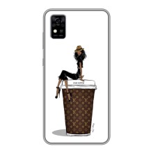 Чехлы Луи Витон для ZTE Blade A31 (AlphaPrint - LOUIS VUITTON) (кофе LOUIS VUITTON)