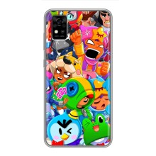 Чехол для ZTE Blade A31 Бравл Старс (VPrint) (герои Бравл Старс)
