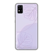 Чохол квітковий дизайн для ZTE Blade A31 – Монстера фіолетова