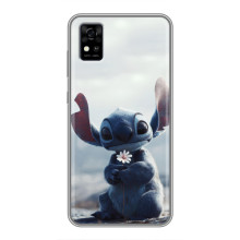 Чохол з малюнком Стіч для ZTE Blade A31 – Стіч з квіткою