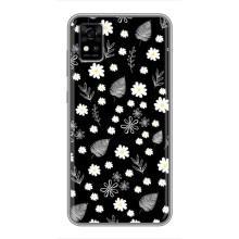 Чохли з тематикою "КВІТИ" на ZTE Blade A31 (цвітіння на чорному)