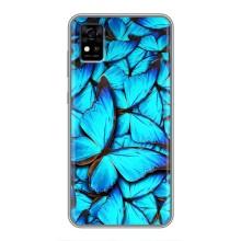 Силиконовый бампер с картинкой животных для ZTE Blade A31 (Крылья бабочек)