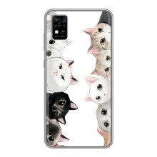 Силиконовый чехол с котиком для ZTE Blade A31 (Коты)