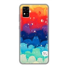 Силиконовый чехол с котиком для ZTE Blade A31 (Mew)