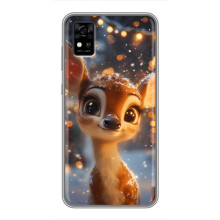 Яскравий чохол для ZTE Blade A31 з Зимові Оленята – Оленятко серед герлянд