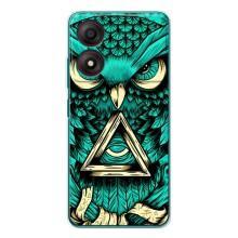 Чохли з принтом СОВИ для ZTE Blade A34 – Зелена сова
