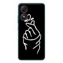 Чехлы (Знак сердечка) на ZTE Blade A34 – Сердце на черном