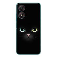 Чехол на тематику: Коты для ZTE Blade A34 – Черный Котик
