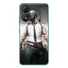 Силиконовый чехол с картинкой "Герой Pubg" на ZTE Blade A34 – Пабг