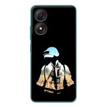 Силиконовый чехол с картинкой "Герой Pubg" на ZTE Blade A34 – Пубг мен