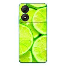 Чехол с изображением  вкусной еды для ZTE Blade A34 – Лайм