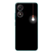 Чехол с картинками на черном фоне для ZTE Blade A34 – Лампочка