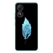 Чехол с картинками на черном фоне для ZTE Blade A34 – Листочек