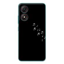 Чехол с картинками на черном фоне для ZTE Blade A34 – Ноты