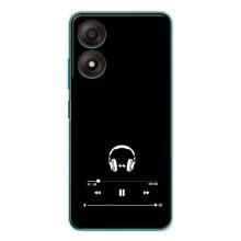 Чехол с картинками на черном фоне для ZTE Blade A34 – Плеер