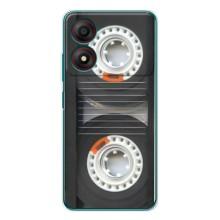 Чехол с Прикольным принтом на ZTE Blade A34 – Кассета магнитофона