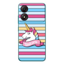 Чехол для Блейд А34 - (Единорожки - Новинки) (AlphaPrint) (Unicorn)