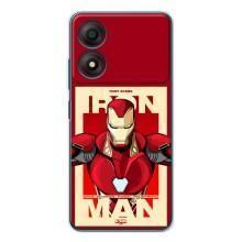 Чохол Супергерой Залізна Людина на ZTE Blade A34 – Iron man
