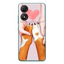 Чехол (ТПУ) Милые собачки для ZTE Blade A34 – Любовь к собакам