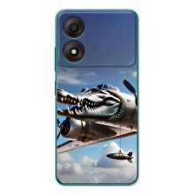 Чехол с мемом Тралалело тралала на ZTE Blade A34 (Бомбардиро крокодило)