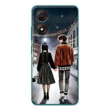 Чехол с дизайном Венздей 2 на ZTE Blade A34 – Уэнсдей и Тайлер