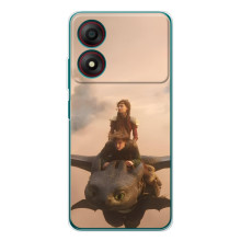 Чехол как приручить дракона на ZTE Blade A34 (Фильм дракон)