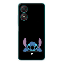 Чехол с принтом Стич на ZTE Blade A34 – Стич на черном