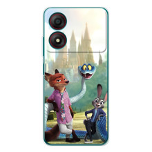 Чохол Зоотрополіс на ZTE Blade A34 – Нік Джуді і змія