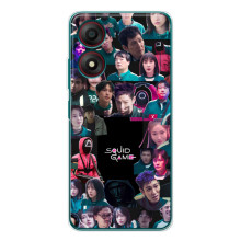 Чохол Гра в кальмара для ZTE Blade A34 – Колаж гра кальмара