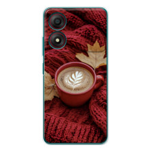 Чохол з унікальним дизайном 'Осінь з кавою' для ZTE Blade A34 – Кава на ковдрі