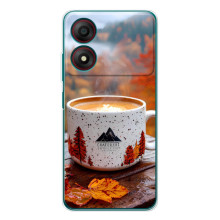 Чохол з унікальним дизайном 'Осінь з кавою' для ZTE Blade A34 – Кава на природі