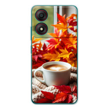 Чехол с уникальным дизайном «Осень с кофе» для ZTE Blade A34