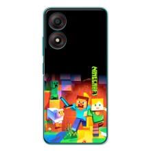 Чехлы для ZTE Blade A34 (Персонажи Майн Крафт) – Герой Майнкрафт
