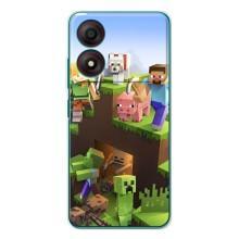 Чехлы для ZTE Blade A34 (Персонажи Майн Крафт) – Майн-крафт