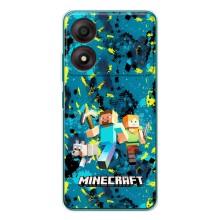 Чехлы для ZTE Blade A34 (Персонажи Майн Крафт) – Майнкрафт