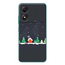 Силиконовый бампер на рождество для ZTE Blade A34 – Город зимний
