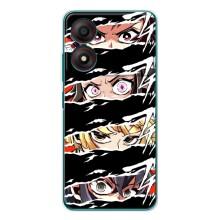 Силіконові чохлі з очіма Anime для Блейд А34 – Очі на чорному